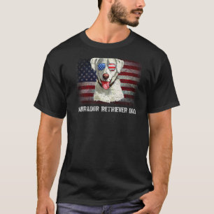 Labrador Retriever Dad American Dog ons vlag 4e va T-shirt