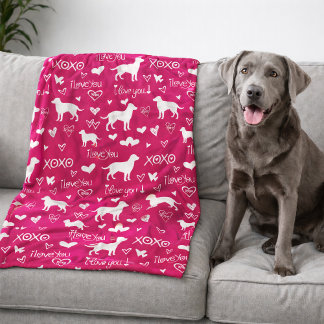 Labrador Retriever Deken met Hart Doodles 