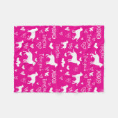 Labrador Retriever Deken met Hart Doodles  (Voorkant (Horizontaal))