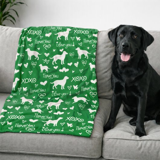Labrador Retriever deken met hartjesdoodles 