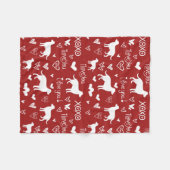 Labrador Retriever Dekentje met Hartjes Fleece Deken (Voorkant (Horizontaal))