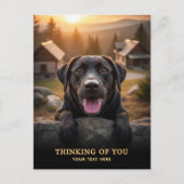 Labrador Retriever Denkt Aan Jou Postkaart (Voorkant)
