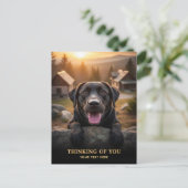 Labrador Retriever Denkt Aan Jou Postkaart (Staand voorkant)