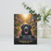 Labrador Retriever Denkt Aan Jou Postkaart (Staand voorkant)