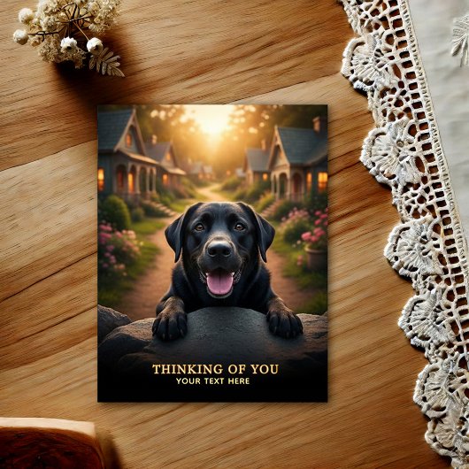 Labrador Retriever Denkt Aan Jou Postkaart