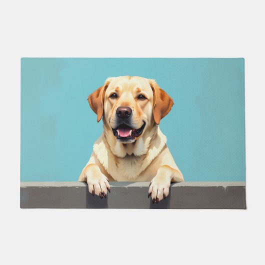 Labrador Retriever deurmat Kunst (Voorkant)