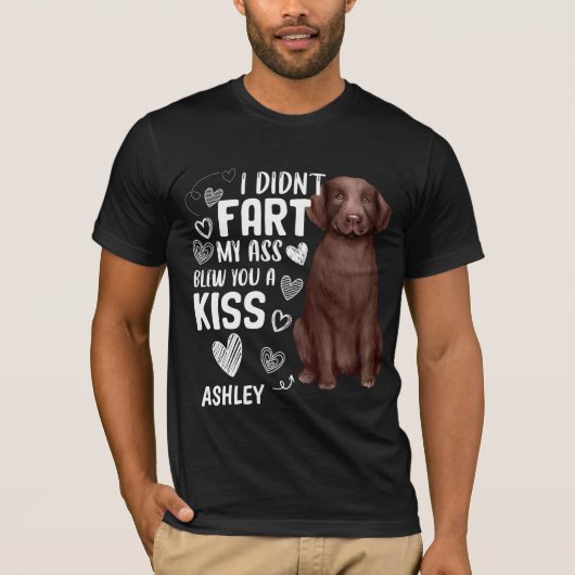 Labrador Retriever Didnt Fart Kiss Dog T-shirt (Voorkant)