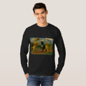 Labrador Retriever die basketbal speelt  T-shirt (Voorkant volledig)