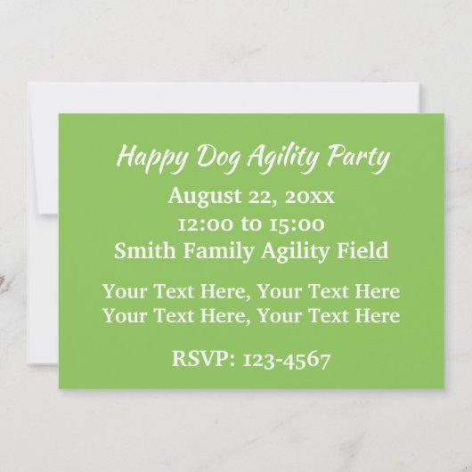 Labrador Retriever Dog Agility Party Kaart (Achterkant)