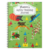 Labrador Retriever Dog Agility Training Yellow Notitieboek (Voorkant)