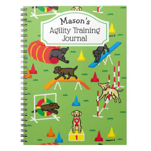 Labrador Retriever Dog Agility Training Yellow Notitieboek