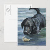 "Labrador Retriever" Dog Art Briefkaart (Voorkant / Achterkant)