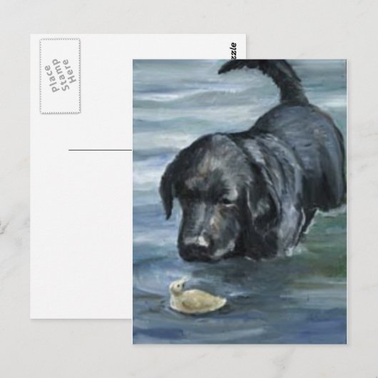 "Labrador Retriever" Dog Art Briefkaart (Voorkant / Achterkant)