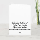 Labrador Retriever Dog Art Wenskaart Kaart (Achterkant)