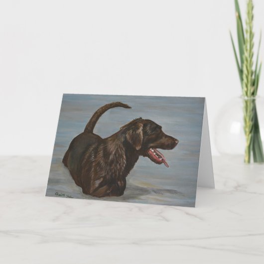 Labrador Retriever Dog Art Wenskaart Kaart (Voorkant)