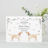 Labrador Retriever Dog Baby shower Kaart (Staand voorkant)
