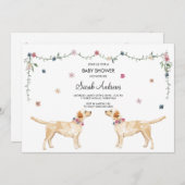 Labrador Retriever Dog Baby shower Kaart (Voorkant / Achterkant)