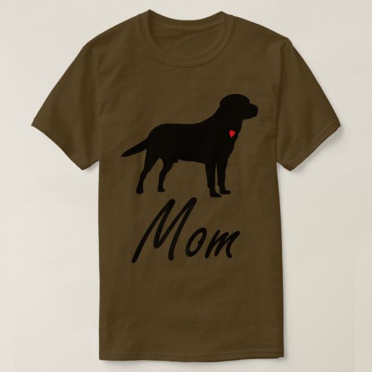 Labrador Retriever Dog Black Lab mama T-shirt (Design voorkant)