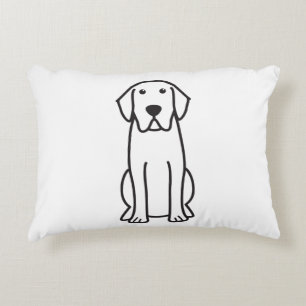 Labrador Retriever Dog Cartoon Accent Pillow Kussen