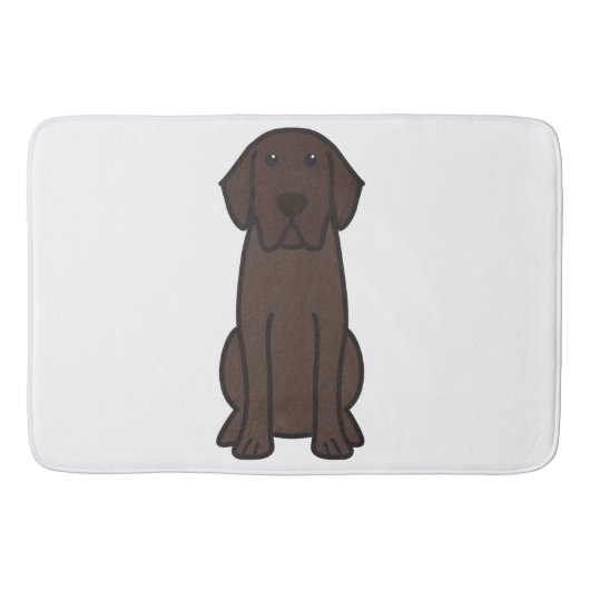 Labrador Retriever Dog Cartoon Badmat (Voorkant)