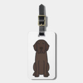 Labrador Retriever Dog Cartoon Bagagelabel (Voorkant verticaal)