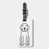 Labrador Retriever Dog Cartoon Bagagelabel (Voorkant verticaal)