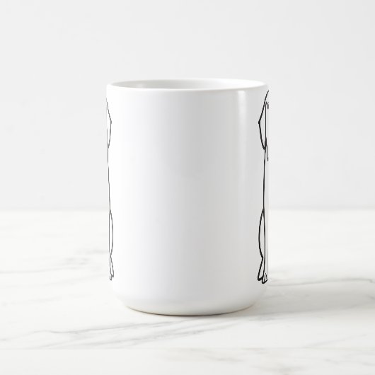 Labrador Retriever Dog Cartoon Coffee Mok (Center)