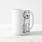 Labrador Retriever Dog Cartoon Coffee Mok (Voorkant rechts)