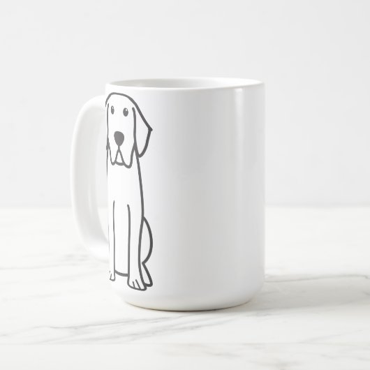 Labrador Retriever Dog Cartoon Coffee Mok (Voorkant links)