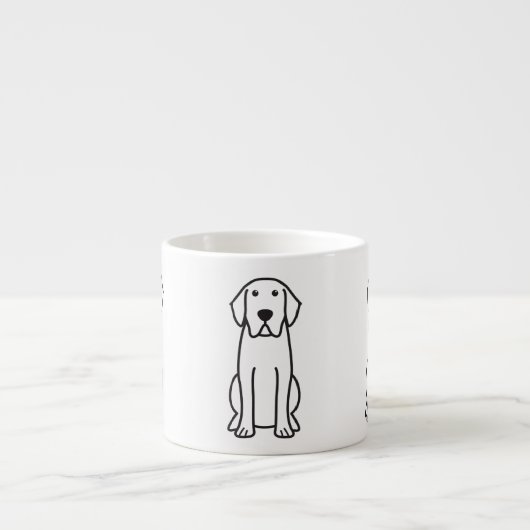 Labrador Retriever Dog Cartoon Espresso Mok (Voorkant)