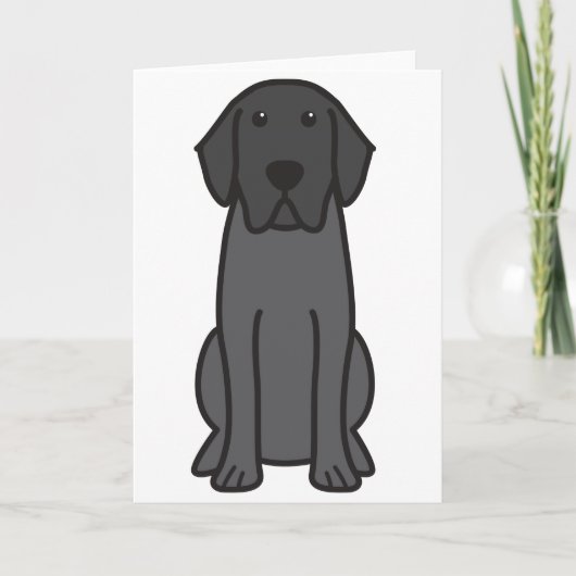 Labrador Retriever Dog Cartoon Kaart (Voorkant)