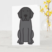 Labrador Retriever Dog Cartoon Kaart (Gele Bloem)