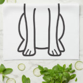 Labrador Retriever Dog Cartoon Kitchen Towel Theedoek (Gevouwen)