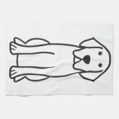 Labrador Retriever Dog Cartoon Kitchen Towel Theedoek (Horizontaal)