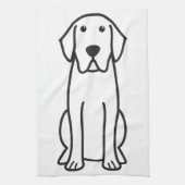 Labrador Retriever Dog Cartoon Kitchen Towel Theedoek (Verticaal)
