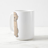 Labrador Retriever Dog Cartoon Koffiemok (Voorkant links)