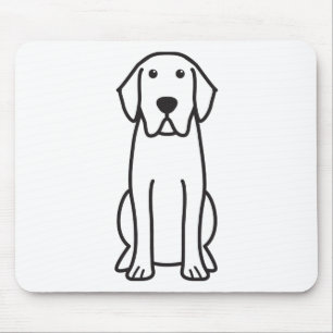 Labrador Retriever Dog Cartoon Muismat