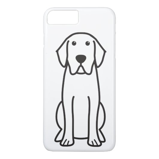 Labrador Retriever Dog Cartoon Phone Case (Achterkant)