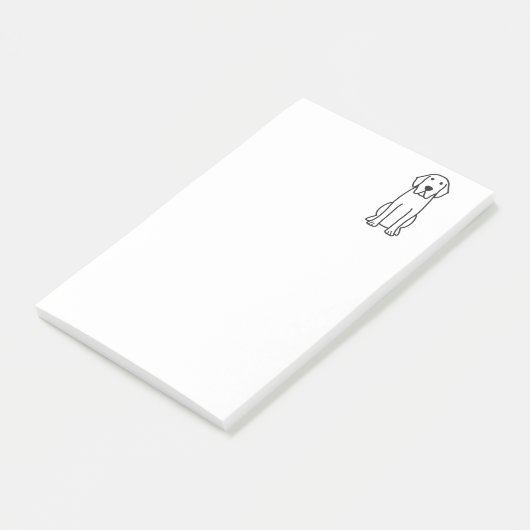 Labrador Retriever Dog Cartoon Post-it Notes (Schuin)