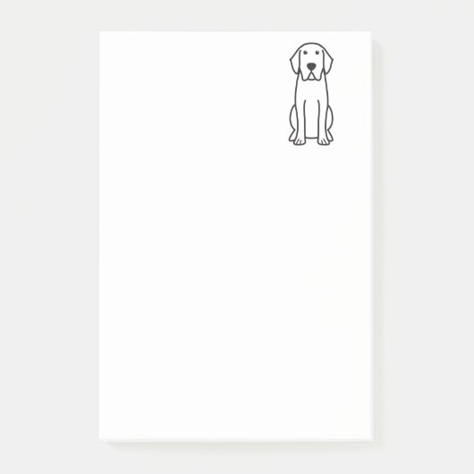 Labrador Retriever Dog Cartoon Post-it Notes (Voorkant)