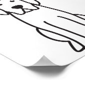 Labrador Retriever Dog Cartoon Poster (Hoek)