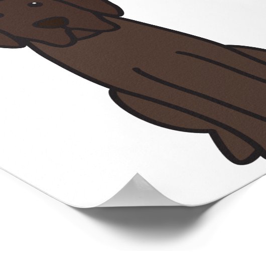 Labrador Retriever Dog Cartoon Poster (Hoek)