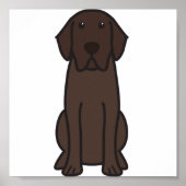 Labrador Retriever Dog Cartoon Poster (Voorkant)