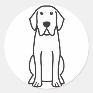 Labrador Retriever Dog Cartoon Ronde Sticker