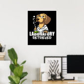 Labrador Retriever Dog Chemistry Science Teacher Poster (Thuiskantoor)
