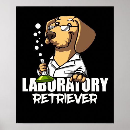 Labrador Retriever Dog Chemistry Science Teacher Poster (Voorkant)