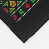 Labrador Retriever Dog Christmas Lights Ugly Sweat Fleece Deken (Hoek)