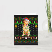 Labrador Retriever Dog Christmas Lights Ugly Sweat Kaart (Voorkant)