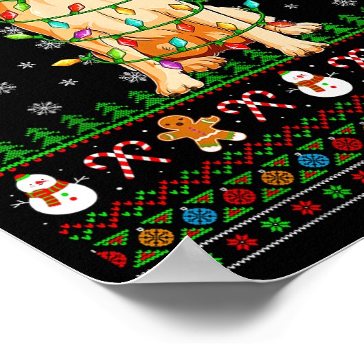 Labrador Retriever Dog Christmas Lights Ugly Sweat Poster (Hoek)