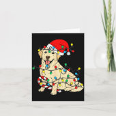 Labrador Retriever Dog Christmas Lights Xmas Pet D Kaart (Voorkant)